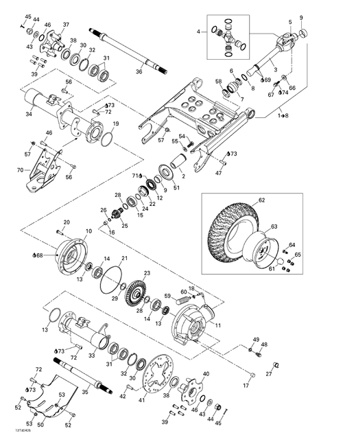Fits 2002-2005 Can-Am Atvs Gear, 36 Teeth, OEM Part # 705500416