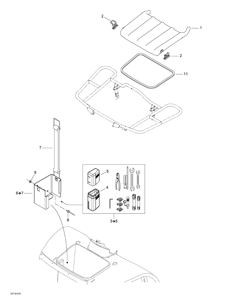 Fits 2004-2006 Can-Am Atvs Tool Box, OEM Part # A50121179000