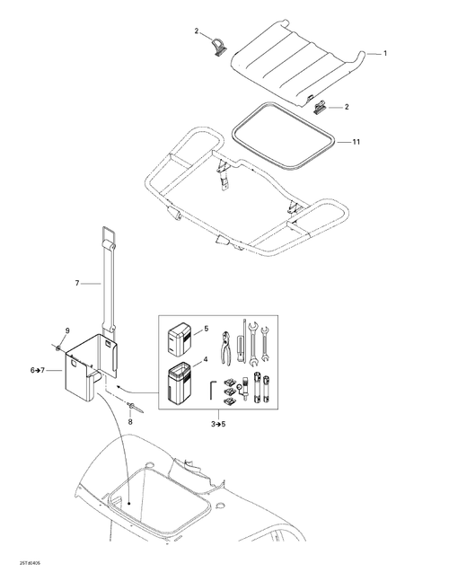 Fits 2004-2006 Can-Am Atvs Tool Box, OEM Part # A50121179000