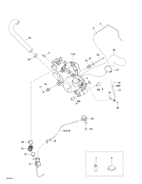 Fits 2003-2007 Can-Am Rally / Rally 175 Throttle Handle, OEM Part # 709400142