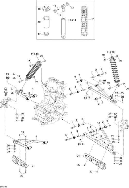 Fits 2004-2005 Can-Am Atvs RH Lower Arm, Black, OEM Part # 706200360