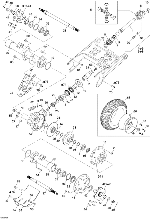 Fits 2002-2005 Can-Am Atvs Gear, 36 Teeth, OEM Part # 705500416