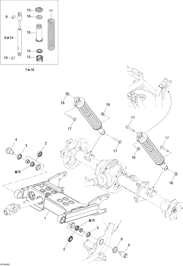 Fits 2001-2005 Can-Am Atvs LH Pivot Bolt, OEM Part # 706000093