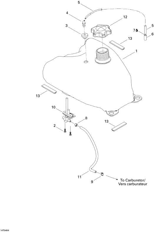 Fits 2000-2007 Can-Am Atvs Fuel Tank, OEM Part # 709000010