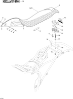 Fits 2002-2007 Can-Am Atvs LH Seat Corner, OEM Part # 708000128