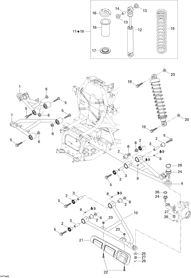 Fits 1999-2005 Can-Am Atvs LH Arm Protector, OEM Part # 706200180
