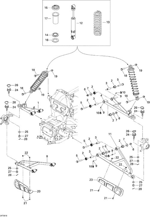 Fits 2005 Can-Am Atvs Spring Guide, OEM Part # 706200460