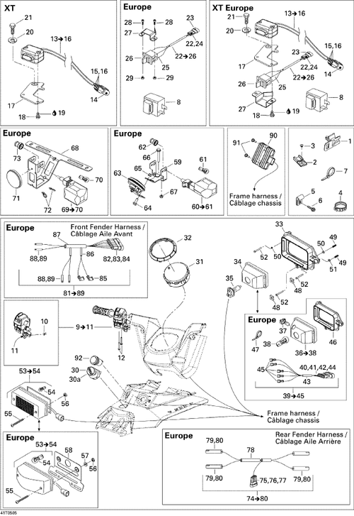 Fits 2005-2006 Can-Am Atvs Plate Support, OEM Part # 705002230