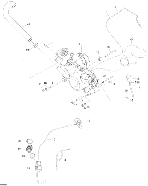 Fits 2005-2007 Can-Am Rally 175 Rear Crankcase Axle, OEM Part # A11151179000