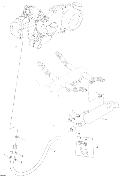 Fits 2005-2007 Can-Am Rally 175 Tuned Pipe Ass#Y, OEM Part # A18321179000