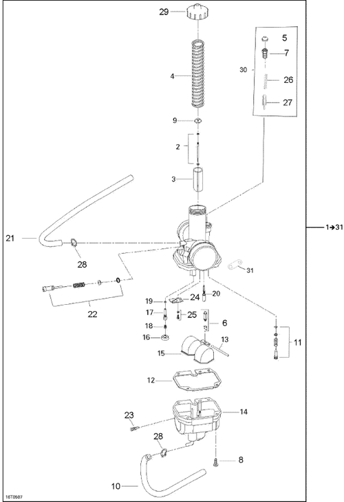 Fits 2005-2007 Can-Am Rally 175 Idle Screw Kit, OEM Part # A16114179000