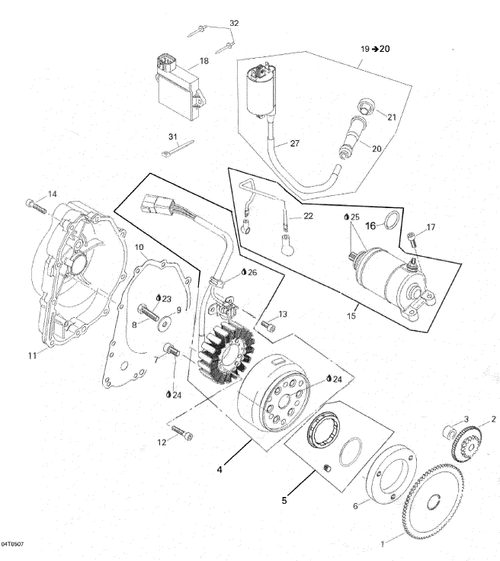 Fits 2005-2007 Can-Am Rally 175 Idle Gear, 54/17 Teeth, OEM Part # A28422179000