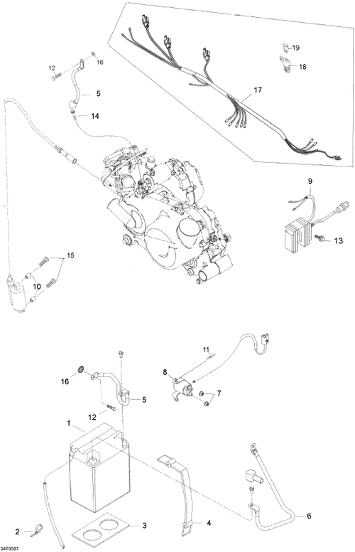 Fits 2005-2007 Can-Am Rally 175 Harness Ass Y, OEM Part # A32100179000