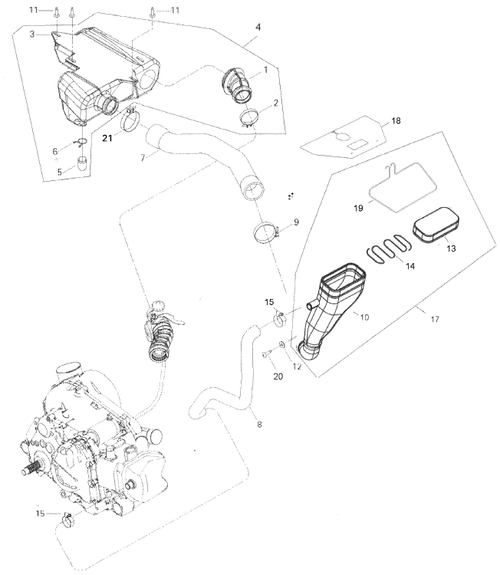 Fits 2005-2007 Can-Am Rally 175 Vent Hose, OEM Part # A17257179000