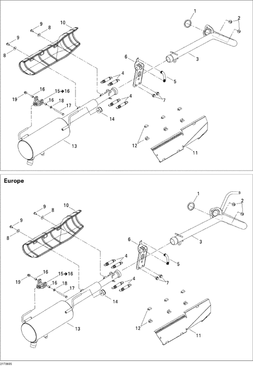 Fits 2005-2008 Can-Am Atvs Heat Deflector, OEM Part # 707600313