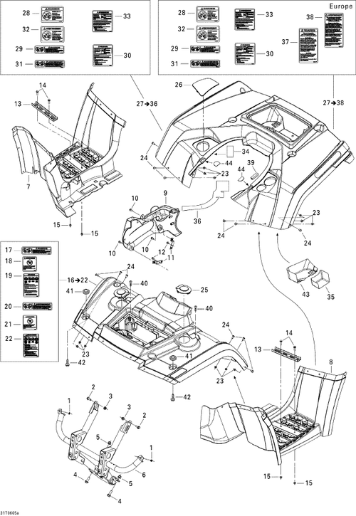 Fits 2005-2008 Can-Am Atvs Valve Support, OEM Part # 705001691