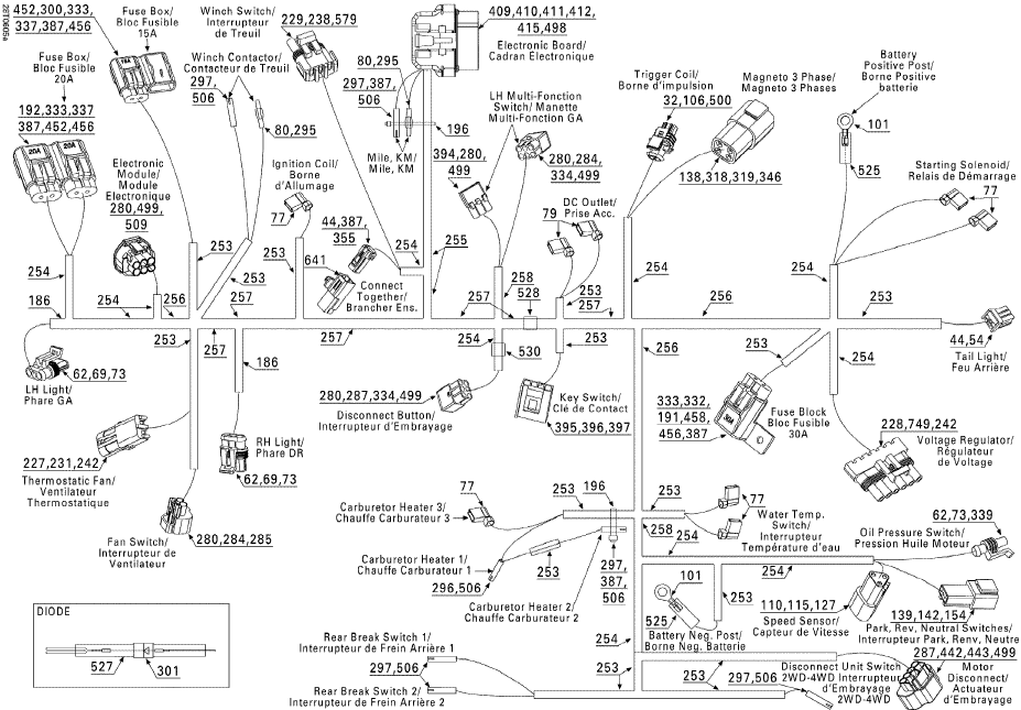 Fits 1999-2008 Can-Am Atvs Male Housing, 3 Circuits, OEM Part # 710000044
