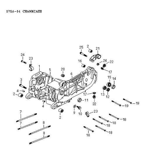Fits 2006-2007 Can-Am Mini DS 90 4-strokes Crankcase Gasket, OEM Part # A11191133000
