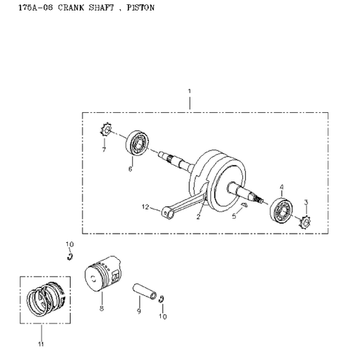 Fits 2006-2007 Can-Am Mini DS 90 4-strokes Radial Ball Bearing, OEM Part # A96100TMB204