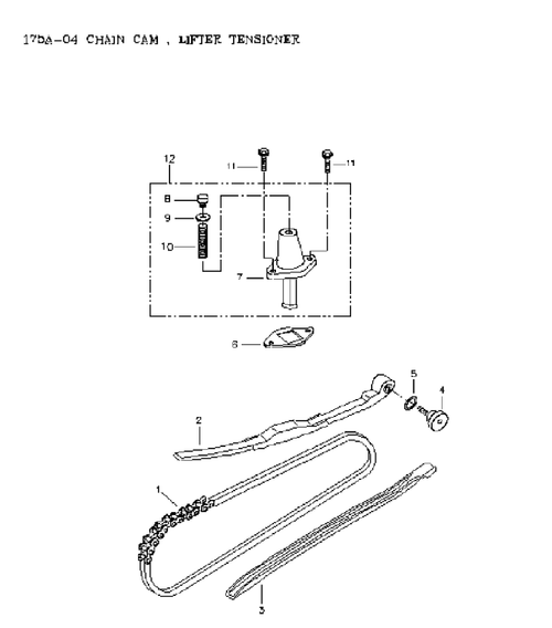Fits 2006-2007 Can-Am Mini DS 90 4-strokes Spring Cam Chain Adjuster, OEM Part # A14553133000