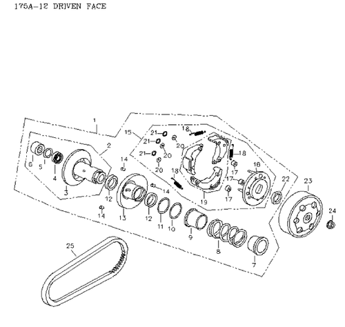Fits 2006-2007 Can-Am Mini DS 90 4-strokes Seat-Spring, OEM Part # A23238133000