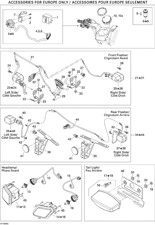 Fits 2006 Can-Am Atvs RH Flasher Support Bracket, OEM Part # 710000865