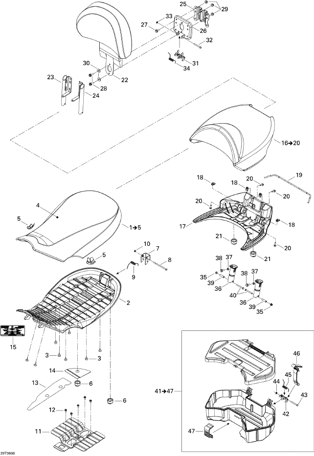 Fits 2002-2007 Can-Am Atvs Seat Corner, Black, OEM Part # 708000127