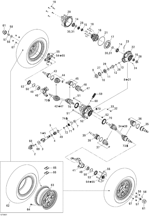 Fits 2006 Can-Am Atvs Front Rim, OEM Part # 705400383