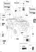 Fits 2006 Can-Am Atvs Warning Decal, Tire Pressure, OEM Part # 704901118