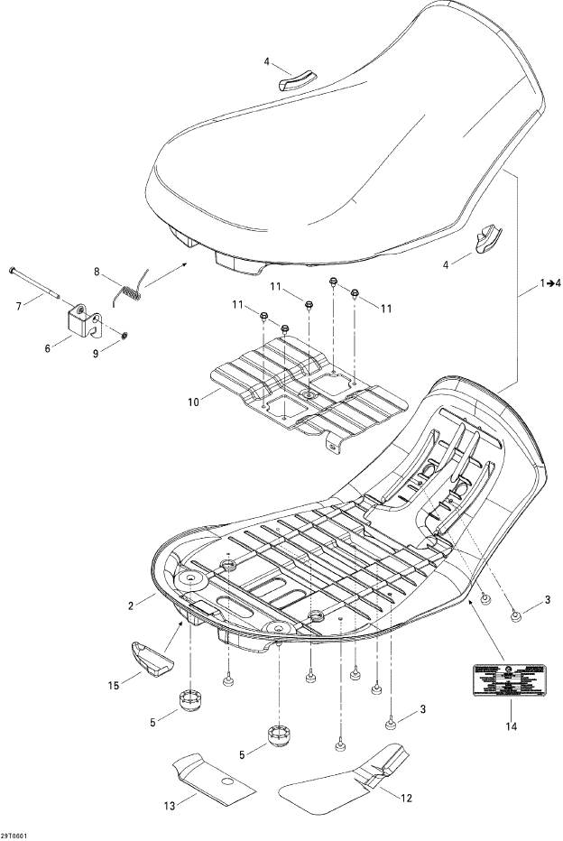 Fits 2002-2007 Can-Am Atvs Seat Corner, Black, OEM Part # 708000127
