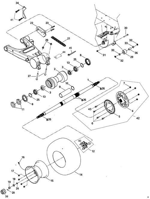 Fits 2006-2007 Can-Am Rally 175 Rear Tire, OEM Part # A4281117900A
