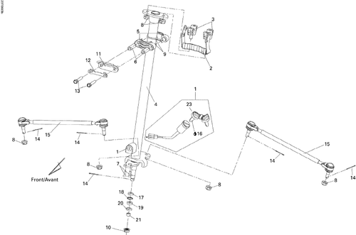 Fits 2006-2007 Can-Am DS 250 NA / Inter / DS 250, CE Handle Bar Bottom Clamp, OEM Part # S53121RCA000