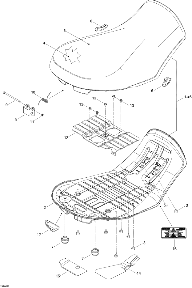 Fits 2002-2007 Can-Am Atvs Seat Corner, Black, OEM Part # 708000127