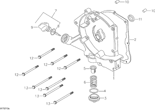 Fits 2006-2007 Can-Am Mini DS 90 4-strokes Oil Filter Screen, OEM Part # A15421120000