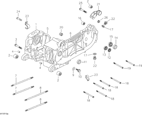Fits 2006-2007 Can-Am Mini DS 90 4-strokes Stud Bolt, OEM Part # A9100107176
