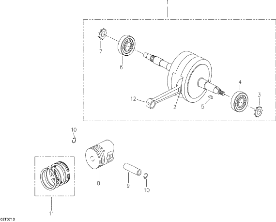Fits 2006-2007 Can-Am Mini DS 90 4-strokes Radial Ball Bearing, OEM Part # A96100SC03A39