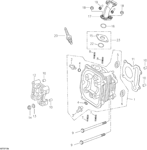 Fits 2006-2007 Can-Am Mini DS 90 4-strokes Cylinder Head, OEM Part # A12201175000