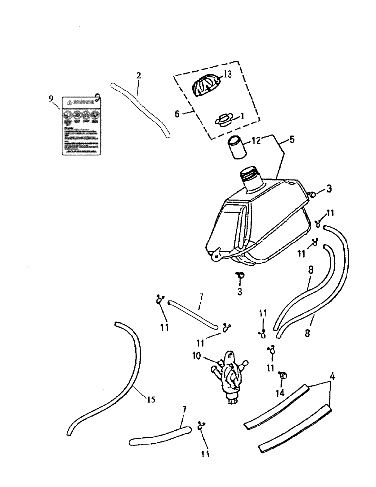 Fits 2002-2007 Can-Am Mini DS 90 4-strokes / Quest 90 4-strokes Tube, OEM Part # A944000408182