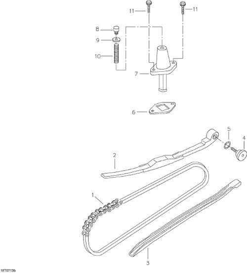 Fits 2006-2007 Can-Am Mini DS 90 4-strokes Tensioner Lifter, OEM Part # A14521133000