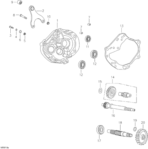 Fits 2006-2007 Can-Am Mini DS 90 4-strokes Main Shaft, OEM Part # A23420133000