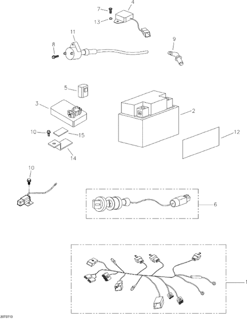 Fits 2006-2007 Can-Am Mini DS 90 4-strokes Sponge Pad, OEM Part # A30414175000
