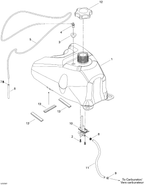 Fits 2000-2007 Can-Am Atvs Fuel Tank, OEM Part # 709000010