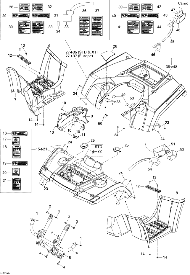 Fits 2006-2008 Can-Am Atvs Rear Fender Kit, Green, OEM Part # 703500564