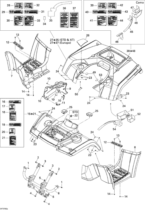 Fits 2006-2008 Can-Am Atvs Rear Fender Kit, Green, OEM Part # 703500564