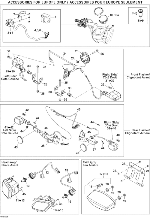 Fits 2007 Can-Am Atvs LH Flasher Bracket, OEM Part # 710001016