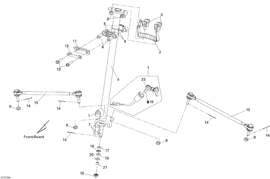 Fits 2006-2007 Can-Am DS 250 NA / Inter / DS 250, CE Handle Bar Bottom Clamp, OEM Part # S53121RCA000