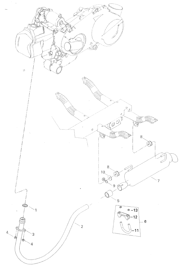 Fits 2004-2007 Can-Am Rally 175 Pipe Gasket, OEM Part # 707600239