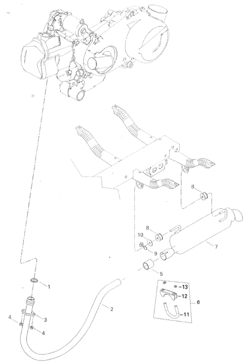 Fits 2004-2007 Can-Am Rally 175 Pipe Gasket, OEM Part # 707600239