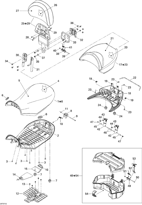 Fits 2007-2008 Can-Am Outlander MAX 800 LTD / Outlander MAX 800 LTD 4 X 4 Seat Cover, OEM Part # 708000504