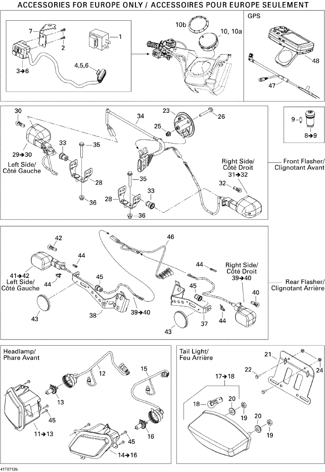 Fits 2007-2009 Can-Am Outlander MAX 800 LTD / Outlander MAX 800 LTD 4 X 4 / Outlander Max 800R EFI Ltd Gps Harness, OEM Part # 710001003